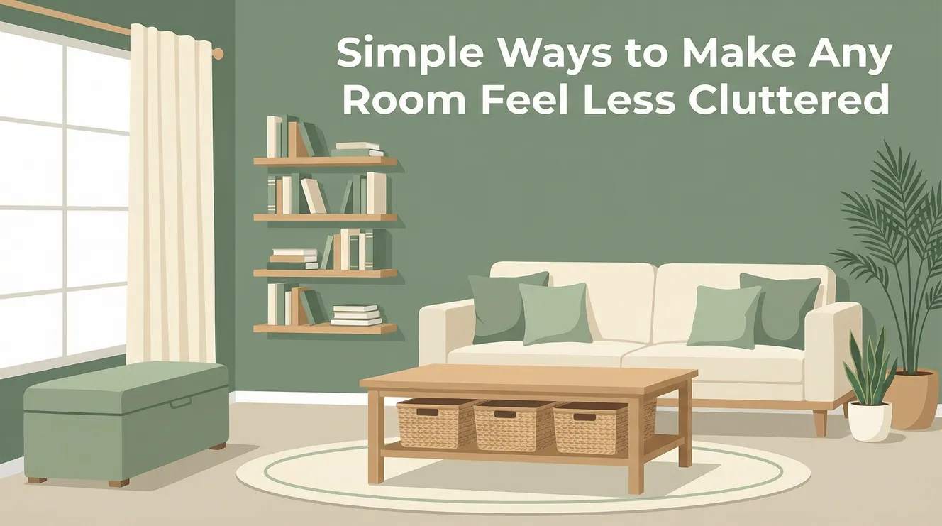 Simple Ways to Make Any Room Feel Less Cluttered Without Throwing Things Away